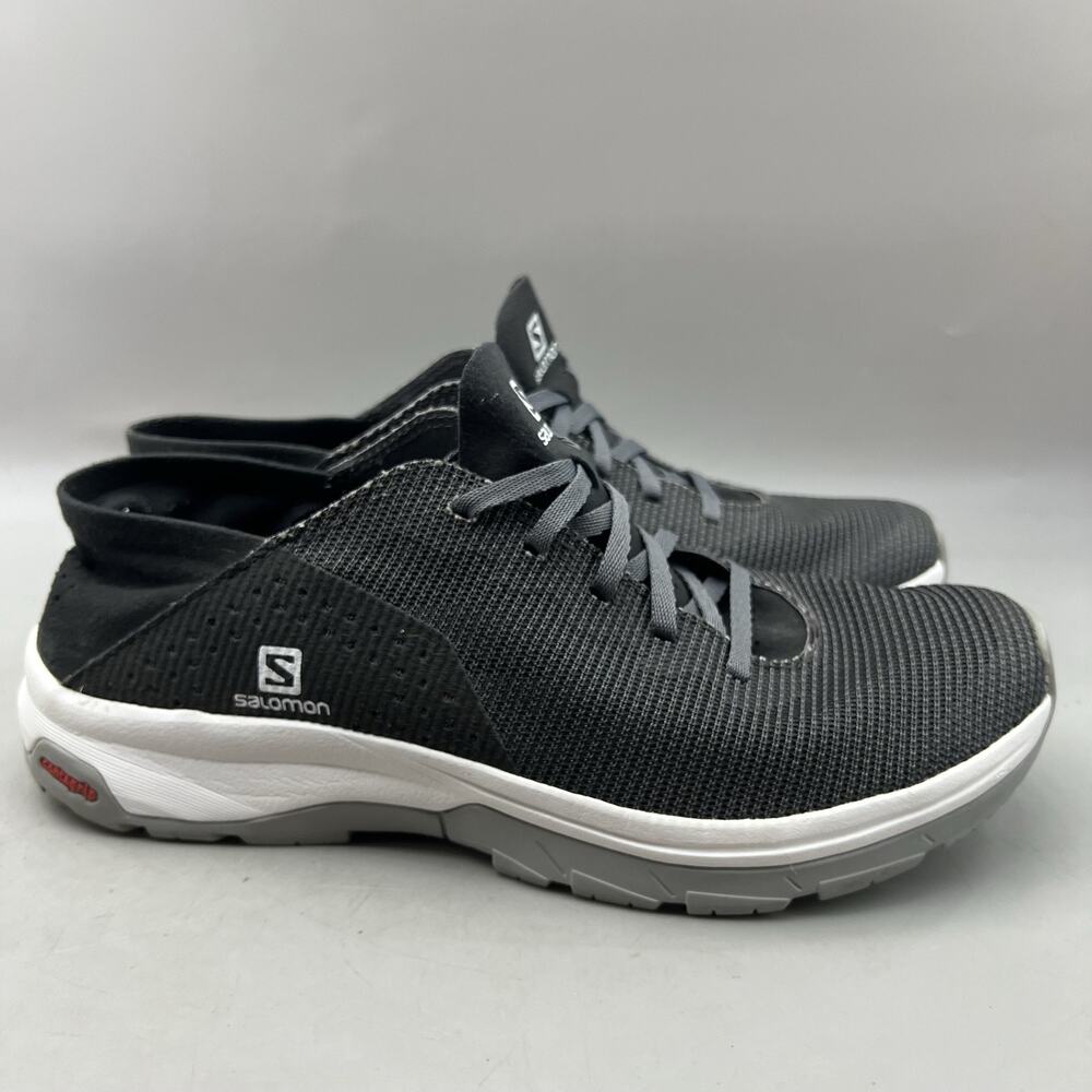 Salomon Tech Lite Walking Shoes Men Size 9 Gray Mesh Comfort Low Mules Sneakers